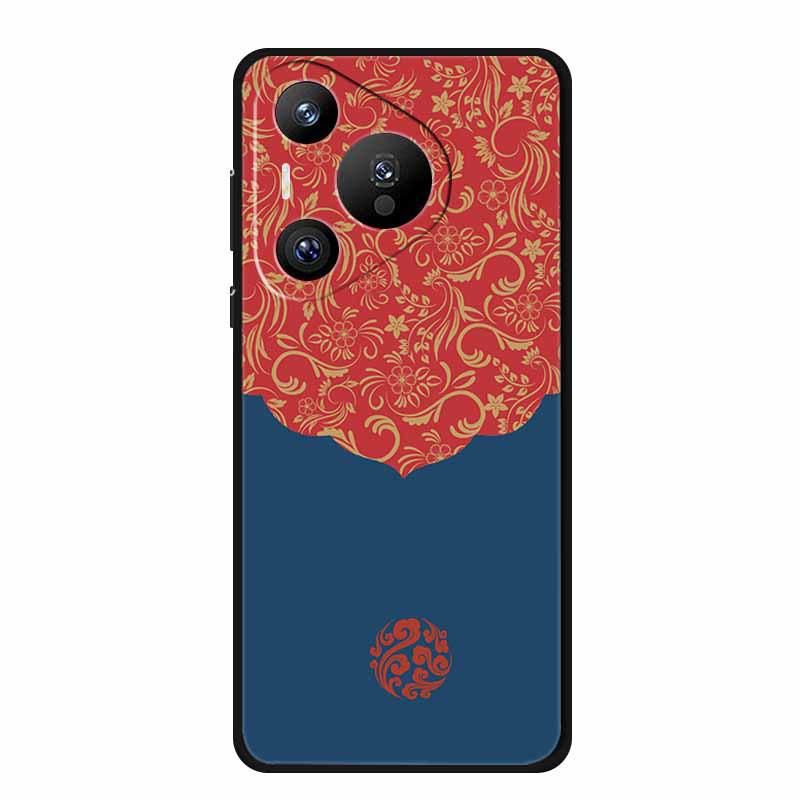 Чехол для телефона Huawei Pura 70 Pro с рельефной текстурой в стиле ретро - Мягкий цветной стиль