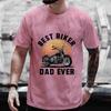 BEST BIKER DAD EVER Print Men T Shirt Short Sleeve O Neck Tshirt Father Male Tee Shirt Tops Oversized Shirts Clothes Camisetas