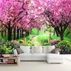 3d Wallpaper Cherry Tree Garden Path Landscape Backdrop Wall Mural Living Room Bedroom Wallpaper