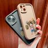 For iPhone 16 15 14 13 12 11 Pro Max XS Max XR X SE 8 7 Soft Cartoon Funny Luffy Pattern Soft Silicone Full Lens Protect Case