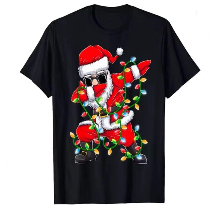 Naughty Xmas Ornaments Kamasutra Adult Humor Christmas High-quality Pure Cotton Men's Short-sleeved T-shirt Casual Loose Top