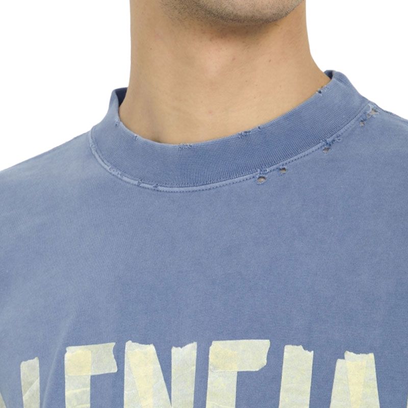 Balenciaga T Shirt, Regular Fit Men's Blue 739784T0VA94530