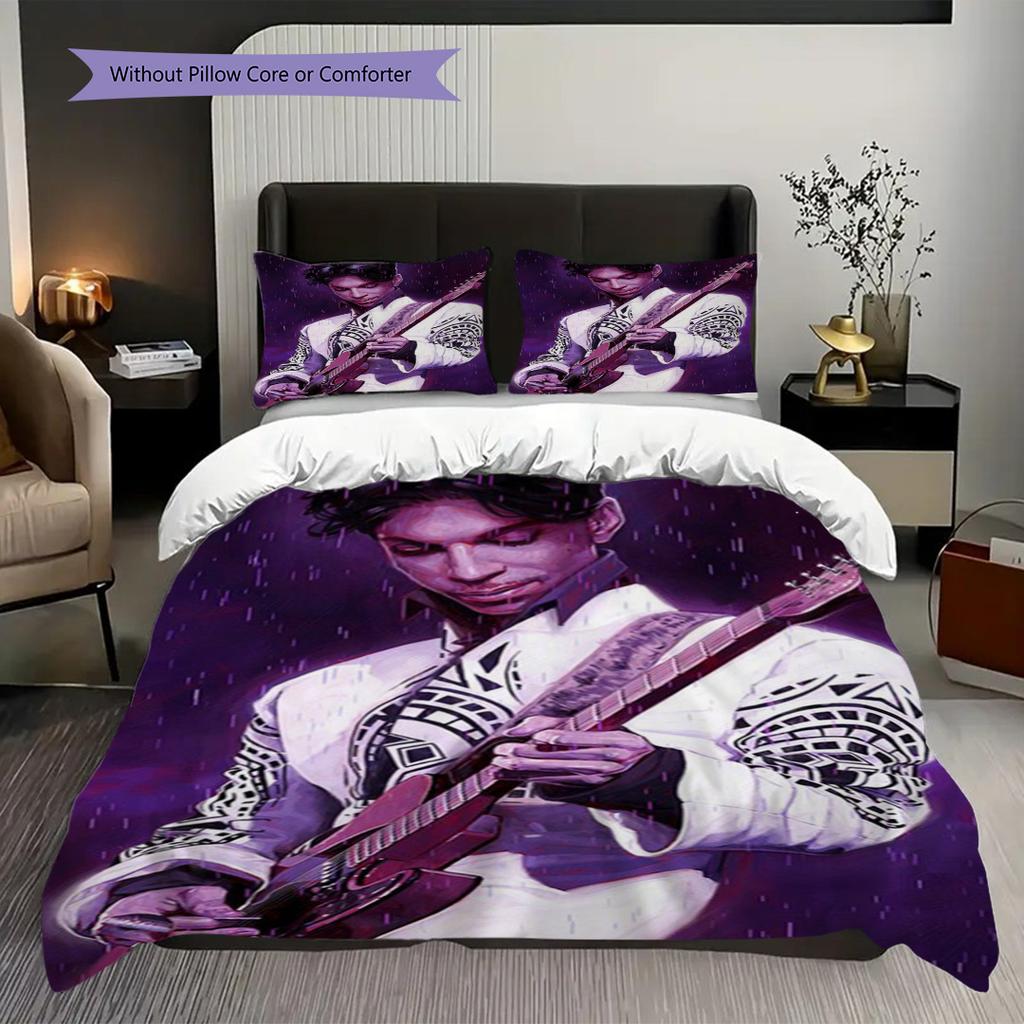 Prince'S Guitar Symbol Passion Creativity Bedding 1 Duvet Cover 2 Pillowcase Without Core Duvet Cover And Pillowcase Bedding Set