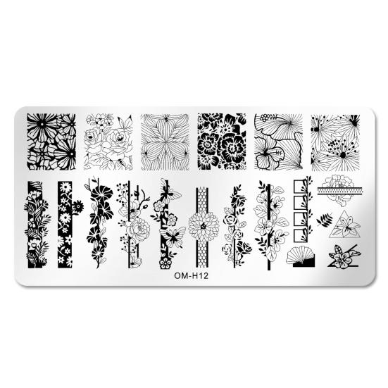 Практичные пластины для штамповки ногтей, безвредные для шаблонов штампов с изображениями