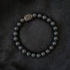 Black Matte Onyx with Cube Lava Bracelet Yoga Balance Energy Stretch Bracelet Men Women Natural Gemstone Healing Jewelry