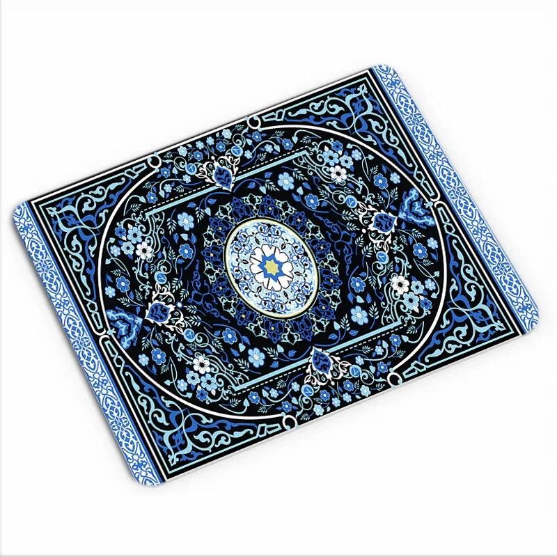 Persian Rug Square Mouse Pad Computer Accessories Small PC Desk Mats Natural Rubber Non-slip Table Carpet for Office Home Decor
