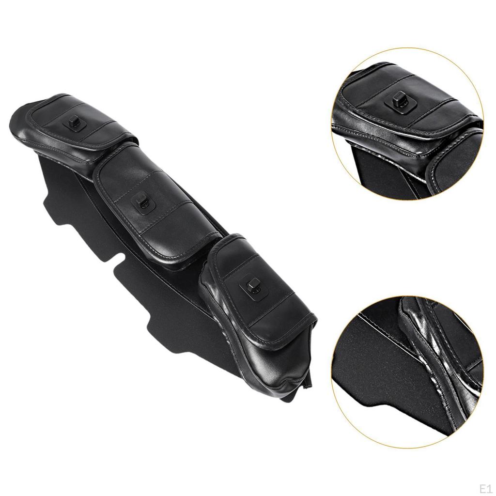 Motorcycle Windshield Bag, PU Leather Storage Pouch Accessory Premium Professional Easy To Install