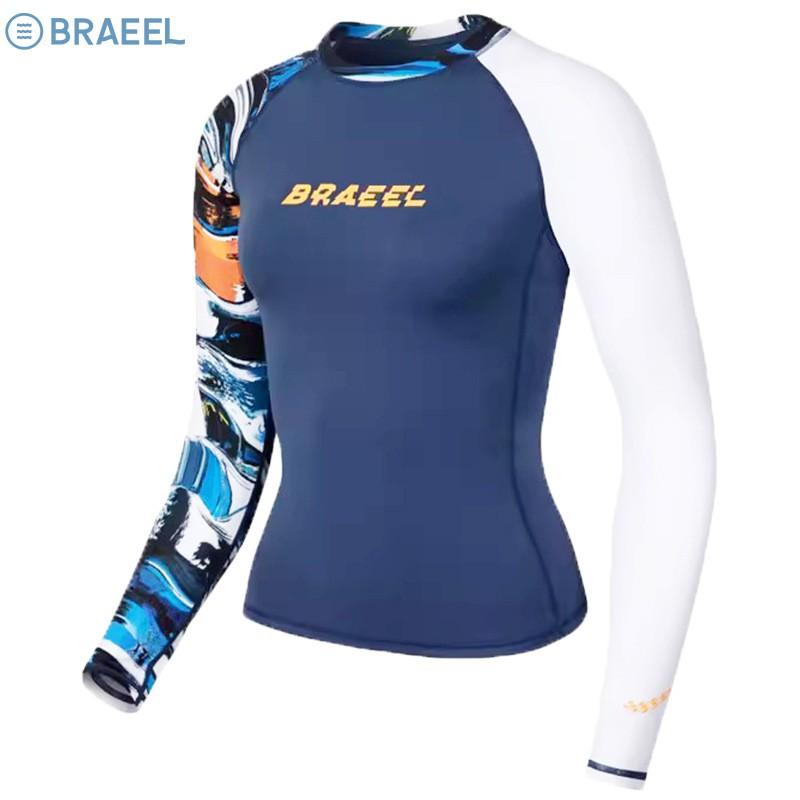 Womens UV Protection Rash Guard Set Long Sleeve Swimwear Snorkeling Surfing Beach Vacation