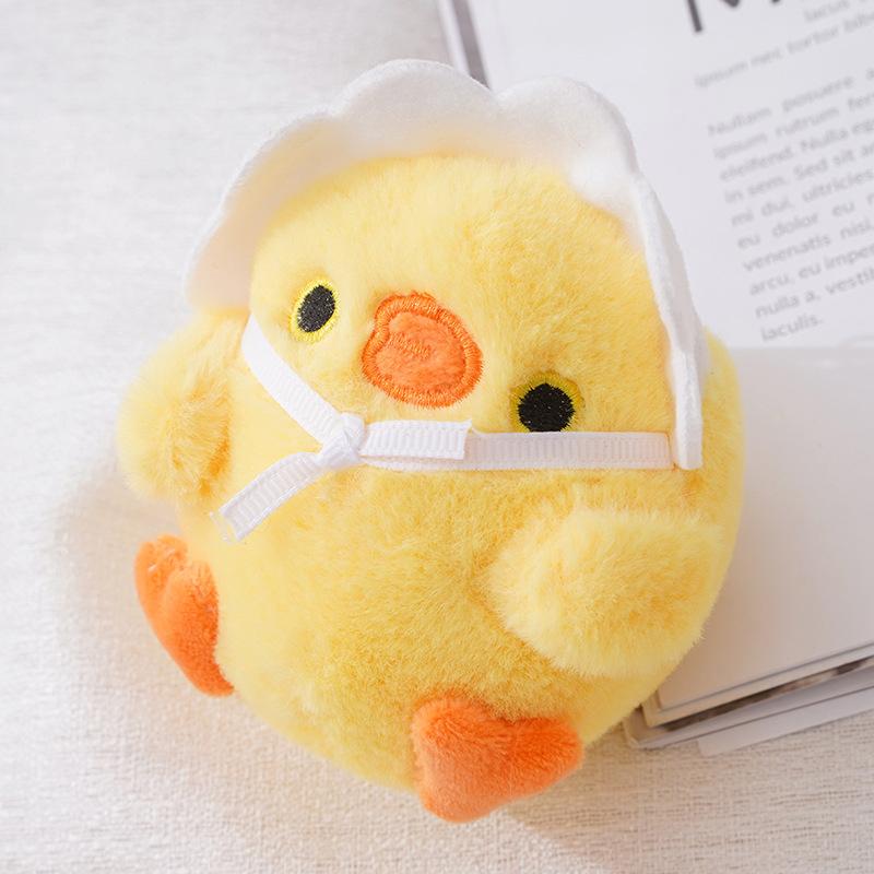 1шт милая маленькая желтая курица кулон плюшевая игрушка кукла сумка кулон брелок кукла