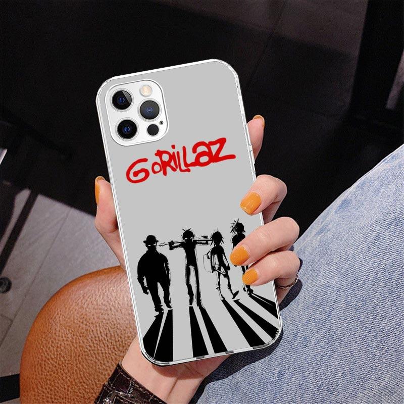 Чехол для телефона Gorillaz Anime для iPhone 17 Air 16 Pro Max 16E 15 + 14 Plus 11 12 13 Mini 7 8 SE Подарок Печать Чехол Fundas 17 Air 16 P