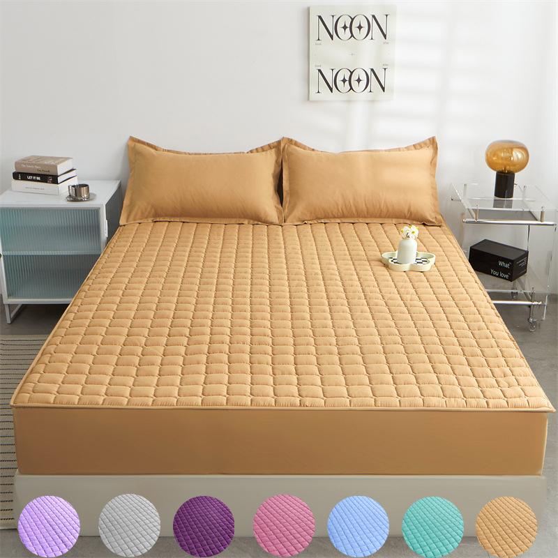 3 PCS Non-slip Sheet 7 Colors Solid Color Cotton Soft Sheet Mattress Cover Elastic Sheet Mattress Cover