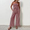 Women's Wrapped Chest Jumpsuit Women Fashionable Casual  Wide Leg Jumpsuit Pants