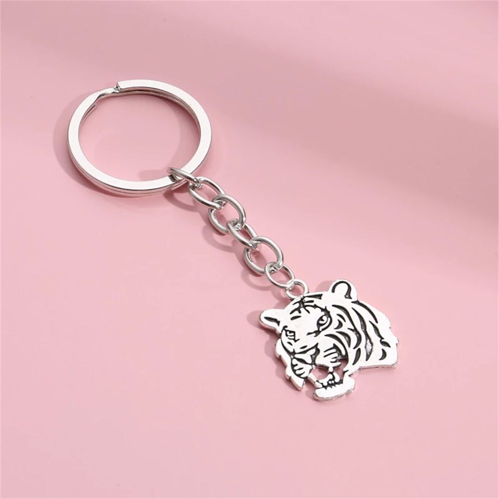 New Year 2022 Chinese Zodiac Tiger Keychains Festival Ornament Animals Tiger Head Tiger Keyrings