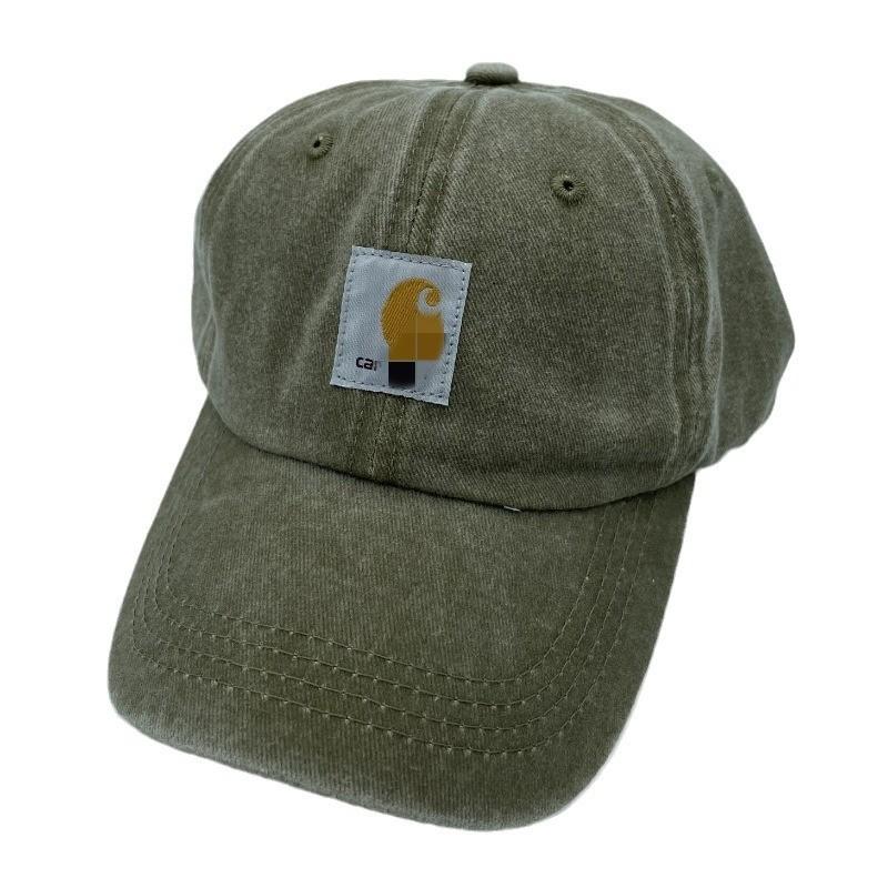English Style Vintage Cotton Cap With Embossed Letters And Sun Shield For Men And Women