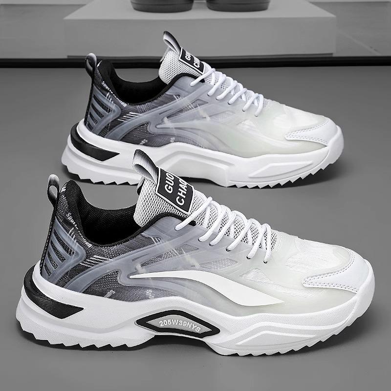 Internet celebrity popular men's shoes spring and autumn 2025 new versatile sports leisure running height increase youth mesh dad shoes