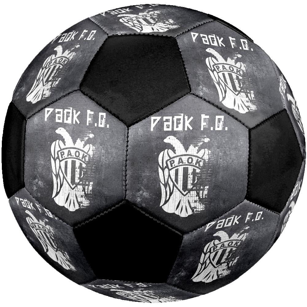 FC PAOK Size 5 Soccer Ball, Machine-Stitched PVC, Durable & High Bounce, All Ages Fit, fan merchandise, matches & outdoor use.