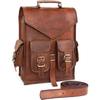 Handmade Leather Satchel Backpack for Men | Luxury Messenger, Convertible Dark Brown Laptop Bag, Vintage Rucksack, Ideal for Work and Travel