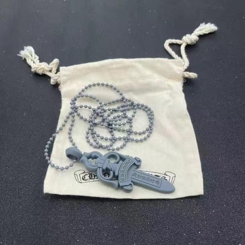 Силиконовое ожерелье с готическим мечом-крестом, разноцветное, для модной повседневной носки