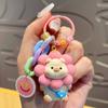 Creative Cartoon Sunflower Pig Key Chain Backpack Pendant Decoration Resin Keyring Creative Gifts