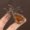 Подвеска-паук из медной проволоки ручной работы из натурального балтийского янтаря с камнем 2,56 дюйма A1H32