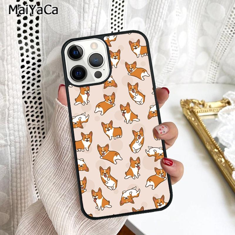 Шиба-ину Милый Мультяшный Арт Чехол для Телефона для iPhone 17 Air 16 15 plus 11 12 13 14 pro max корпус coque