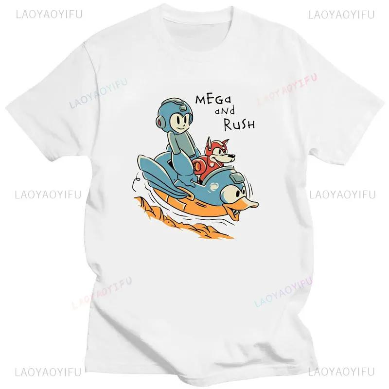 Мужская футболка с принтом видеоигры Mega Man, официальная футболка Megaman X Player Select из хлопка, модная футболка с коротким рукавом, новая мужская подарочная футболка