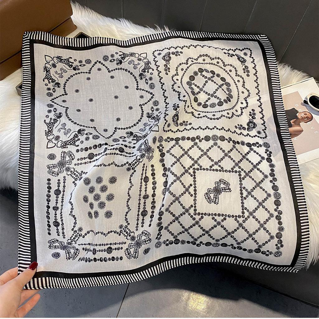 Luxury Square Silk Scarf For Women Hijab Hair Bands Neckerchief Paisley Satin Shawl Ribbon Headband Fashion Wraps Bandana