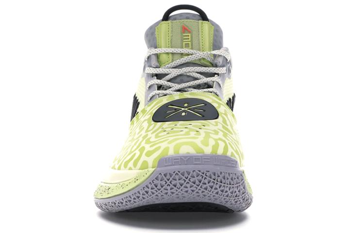 Li Ning WOW 7 Way Of Wade 7 Амортизация Легкие Низкие Баскетбольные Кроссовки Мужские Зеленый Белый ABAN079-13