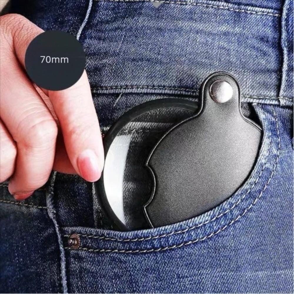 Кожаный защитный чехол Маленькие увеличительные очки Ручные складные увеличительные стекла Увеличение Чтение