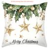 Рождественские декоративные подушки Merry Christmas 2D Печатная полиэстеровая наволочка, декоративная подушка для дивана, подушка для изголовья