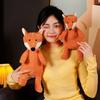Плюшевая игрушка-лиса с коротким велюровым мехом для детей и взрослых Подарок