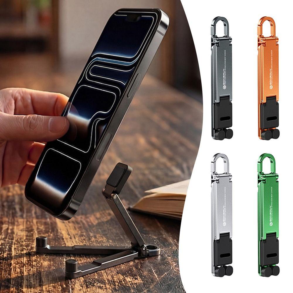 Multi-angle Adjustable Keychain Phone Holder Portable Lazy Person Phone Support Bracket