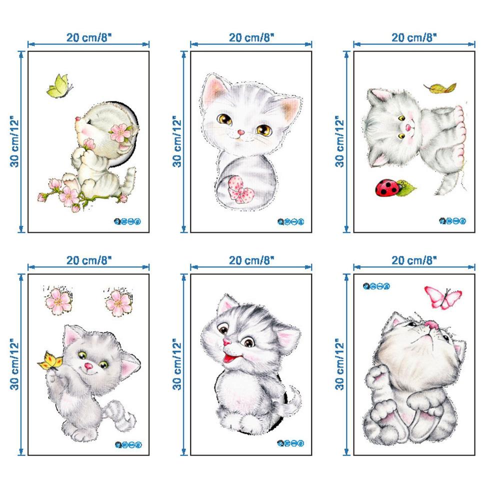 Художественная наклейка для туалета, украшение для дома, мультяшный котенок, настенная наклейка для ванной комнаты, очень милая