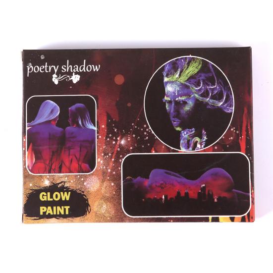 Water Based Face Body Painting Kit 15 Color Eyeshadow Palette Glow In The Dark Quick Dry High Pigmented Body Face Makeup Pallet