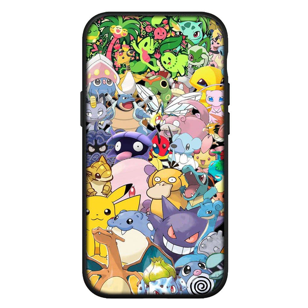Чехол для iPhone 16 15 Xiaomi Redmi Note 14 13 12 11 Pro Max X 8 16e Samsung Galaxy S25 S24 S23 Moto OPPO Huawei Eevee Pokemon Pikachu милый чехол для телефона