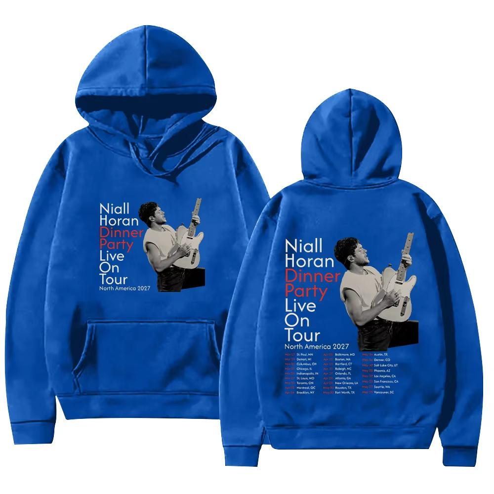 Худи Niall Horan Dinner Party Live Tour Северная Америка 2027 Y2k High Street Свитшот Одежда Мягкий Хлопковый Свитшот Свободный Уютный и Универсальный