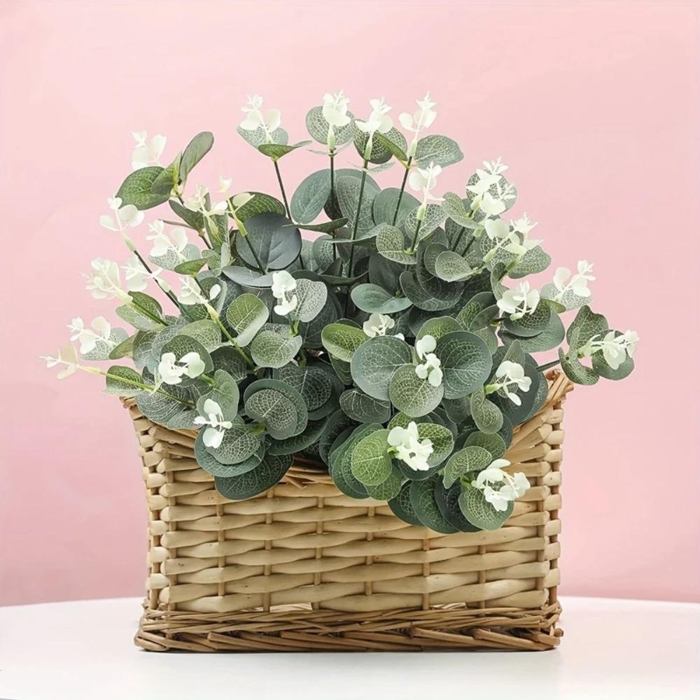 32 см шелковый букет растений имитация поддельной ветки эвкалипта свадебный декоративный аксессуар