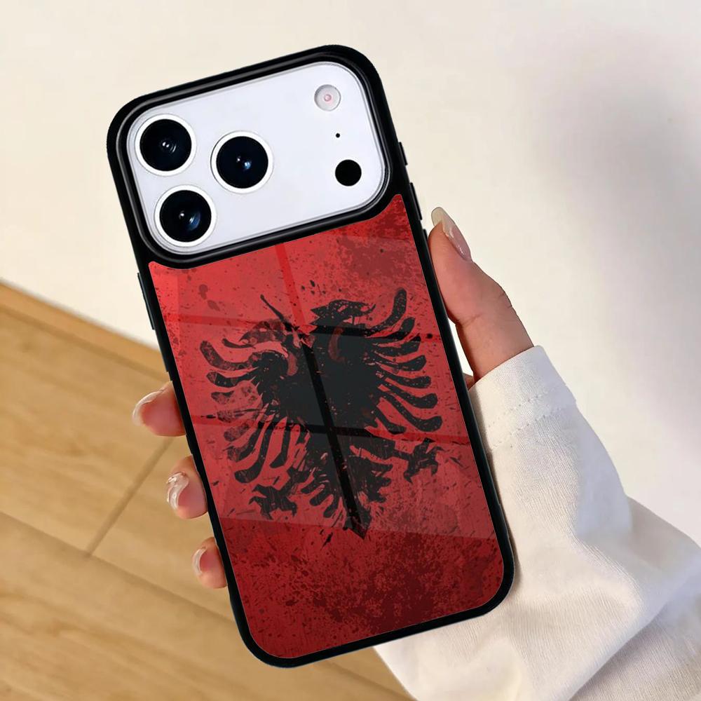 Albania Albanians Flag Mobile Phone Case for IPhone 17 AIR 16pro Max 15 14 13 12 11 Bumper Cover