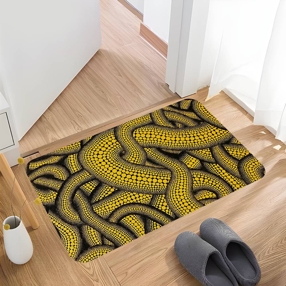 Famous Artist Y-Yayoi Kusamas Hallway Carpet Non-Slip Laundry Room Mat Laundry Decor Balcony Child Living Room Bedside Area Rugs