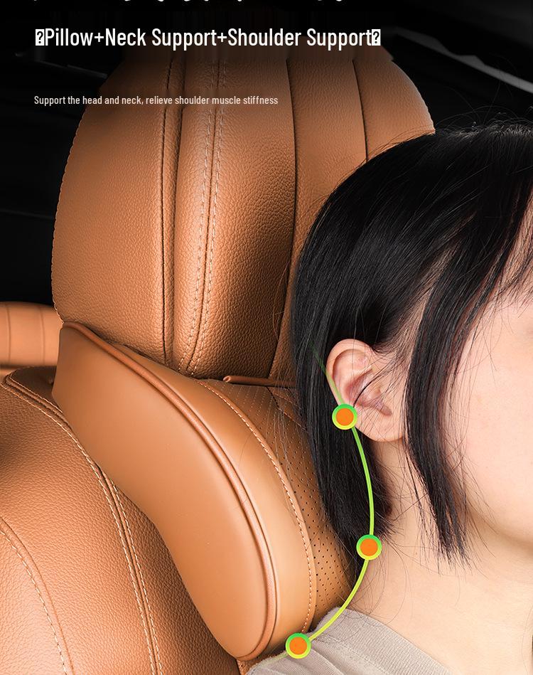 Jordani Premium Memory Foam Car Headrest & Lumbar Support Pillow