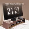 Beifang Dual-Layer Bamboo Monitor & Laptop Riser with Storage Drawer