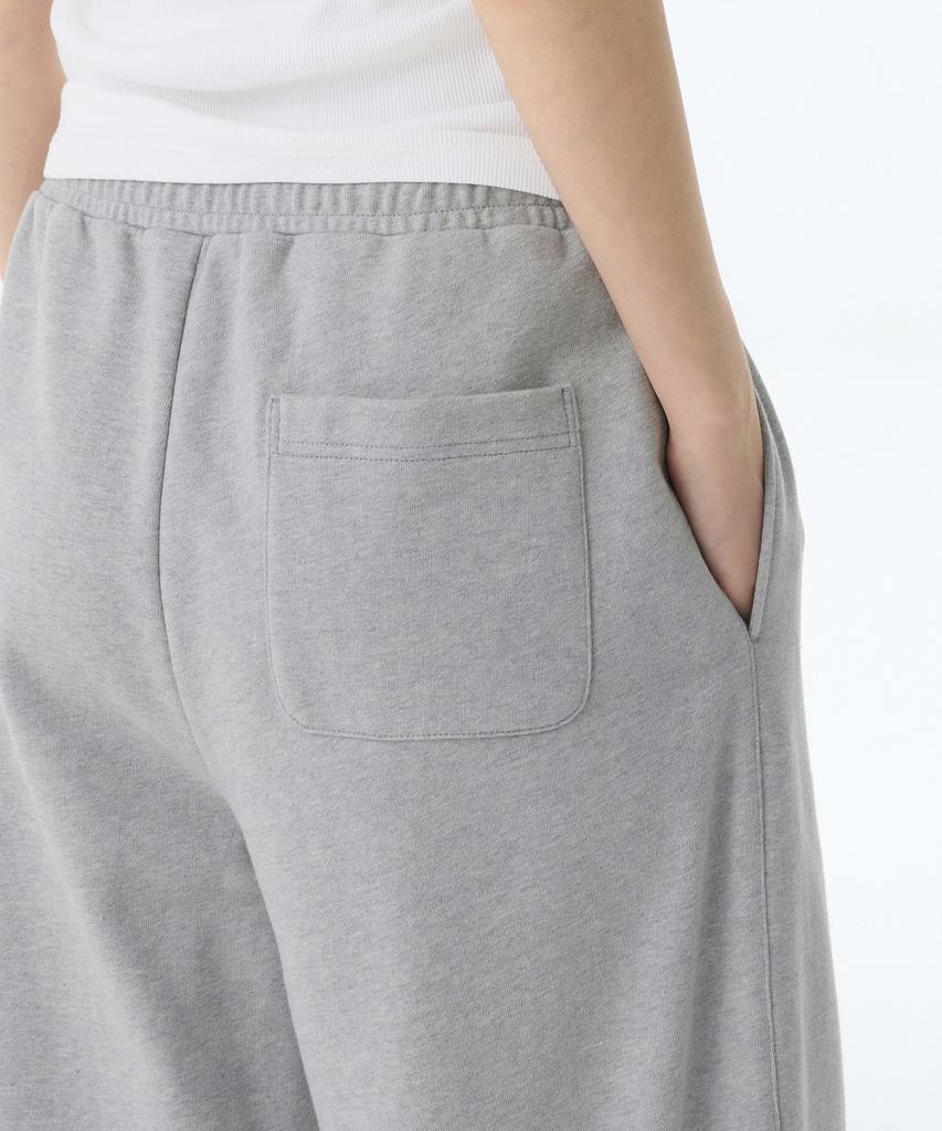 MUSINSA STANDARD WOMAN Женские широкие брюки-джоггеры с глубокими складками, регулируемые [Средне-серый]