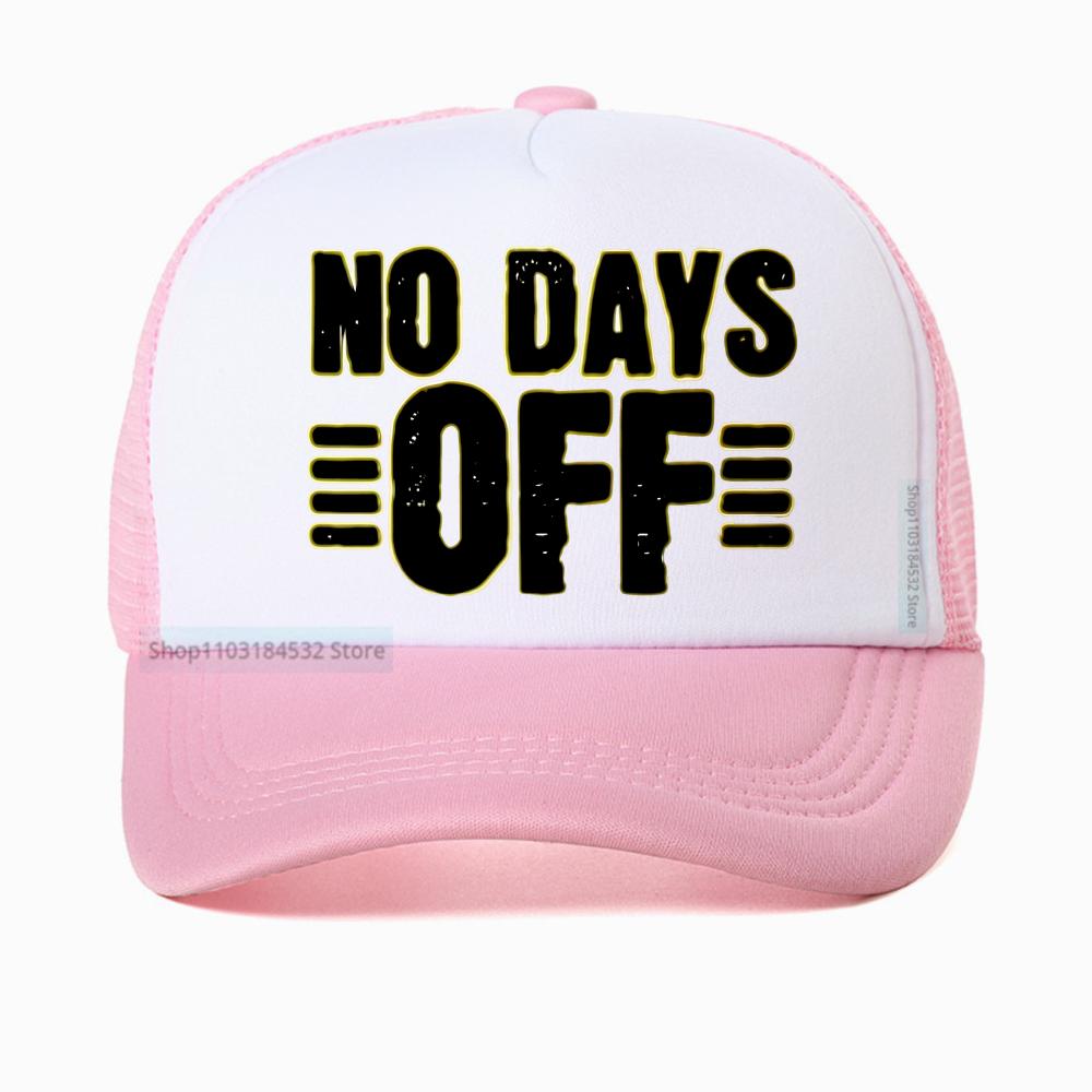Кепка с буквенным принтом "No Days Off" для мужчин, простая, модная, летняя, дышащая, тракер, регулируемая, snapback