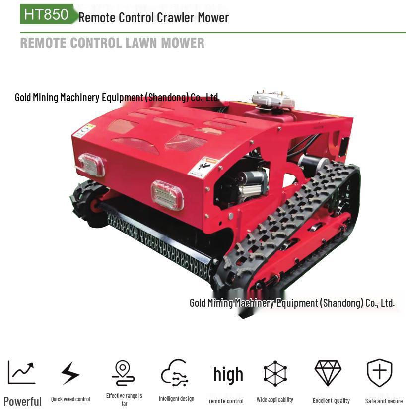 Compact Remote-Controlled Intelligent Lawn & Weed Mower for Fields and Grasslands