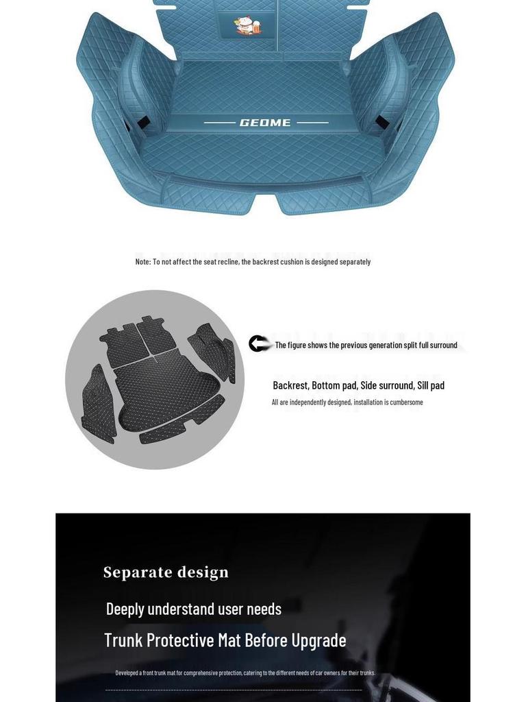 Комплект ковриков в багажник Geely Vision: Аксессуары для салона с обзором 360° (спереди и сзади)