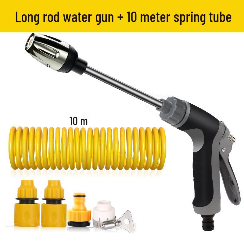High-Pressure Car Wash Water Gun with Soft Hose and Spray Nozzle