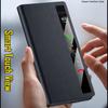 Умный чехол-книжка с окном Smart Touch View для Vivo X Fold 5, чехол-обложка из натуральной кожи для Vivo X Fold5, металлический держатель, флип-чехол из кожи