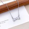 Necklace hot-selling bow necklace accessories temperament simple ins wind copper inlaid zircon fashion versatile accessories