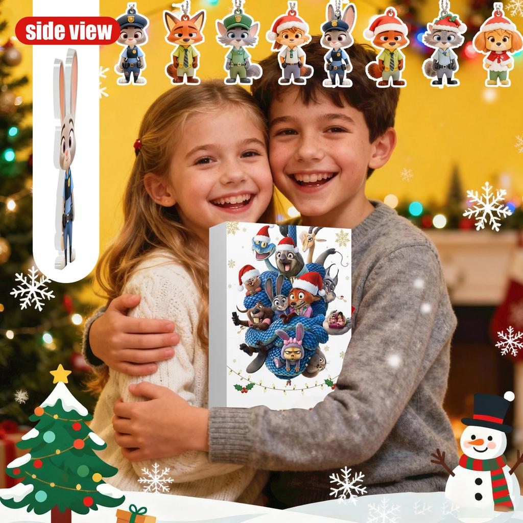 2D Плоская Коробка Самолет 24 шт. Серия Адвент-календарь Рождественский Отсчет