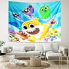 1pc Baby Shark Tapestry, Living Room, Bedroom, Office, Party Decor, Ideal Festive Gift